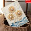 Pearl sunflower painting handmade creative projects. home wall decoration.