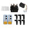 Set 12V 500Amp Car HD Electric Capstan Contactor Winch Control Solenoid Twin Wireless Remote Recovery 4x4 Remote Controls