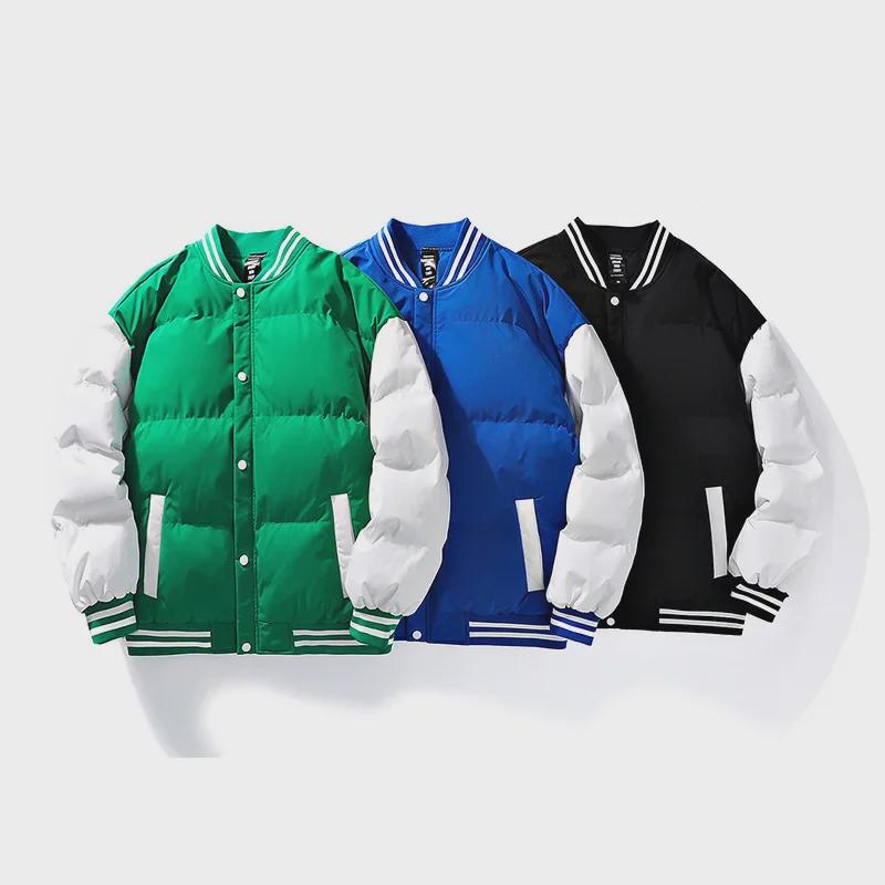 2023 Мужская модная бейсбольная куртка свободного кроя из хлопка на осень/зиму