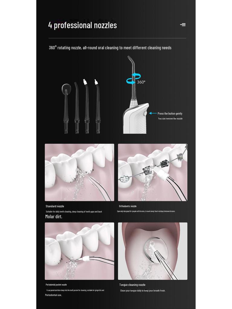 Rechargeable Electric Toothbrush & Water Flosser with Smart Display