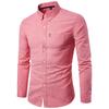 Осенняя новинка, мужская рубашка Oxford Spinning Slim Fit Solid Color Shirt Men's Shirt Long Sleeve Shirt Men's