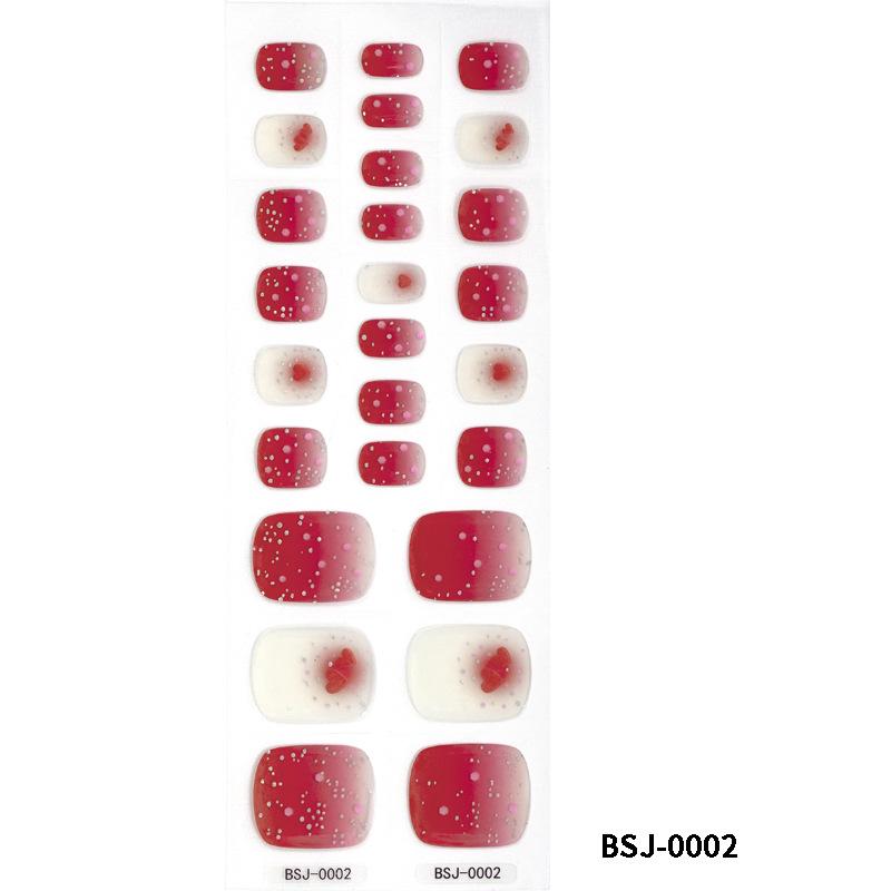 Semi-cured Manicure Stickers, Toenail Stickers, Bronzing Waterproof Toenail Stickers