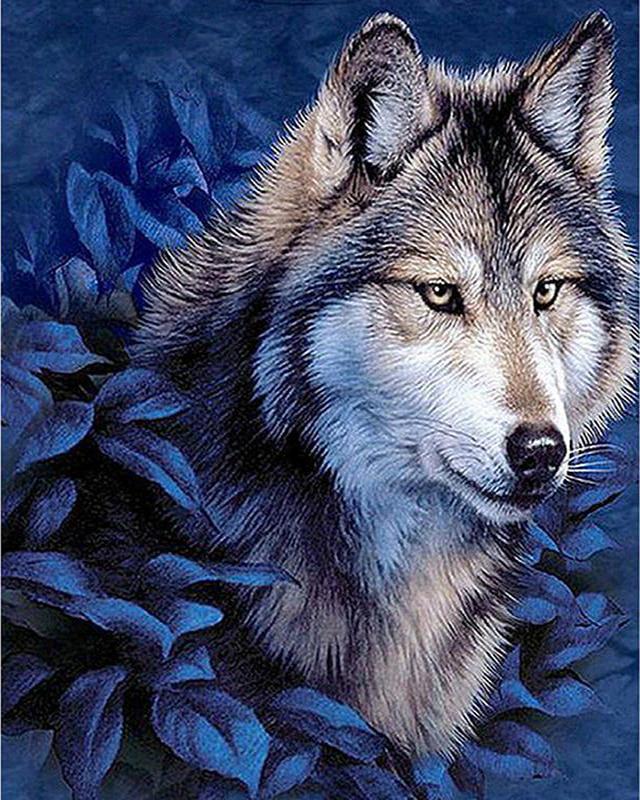 5D DIY Алмазная картина Волк Ремесло Полный квадрат Алмазная вышивка Животный пейзаж Вышивка крестом Горный домашний декор