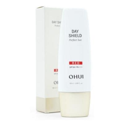Day Shield Perfect Sun Red SPF50+ PA++++ 50мл – Успокаивающая защита от УФ-лучей для чувствительной кожи