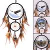Eagle Bear Wolf Design Handmade Dream Catcher With Feathers Animal Pattern Car Wall Hanging Decorations Ornament  DreamCatcher