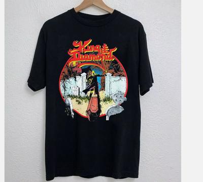 1990 King Diamond Группа Короткий рукав Хлопок Черный Все размеры Футболка