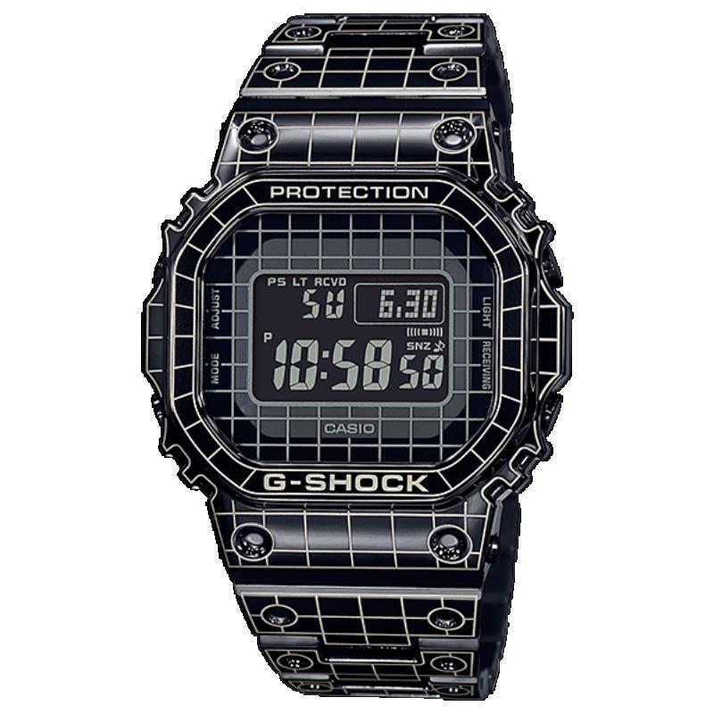 Casio Мужские часы G-SHOCK GMW-B5000CS-1, кварцевые, ударопрочные, водонепроницаемые 200 м, из нержавеющей стали