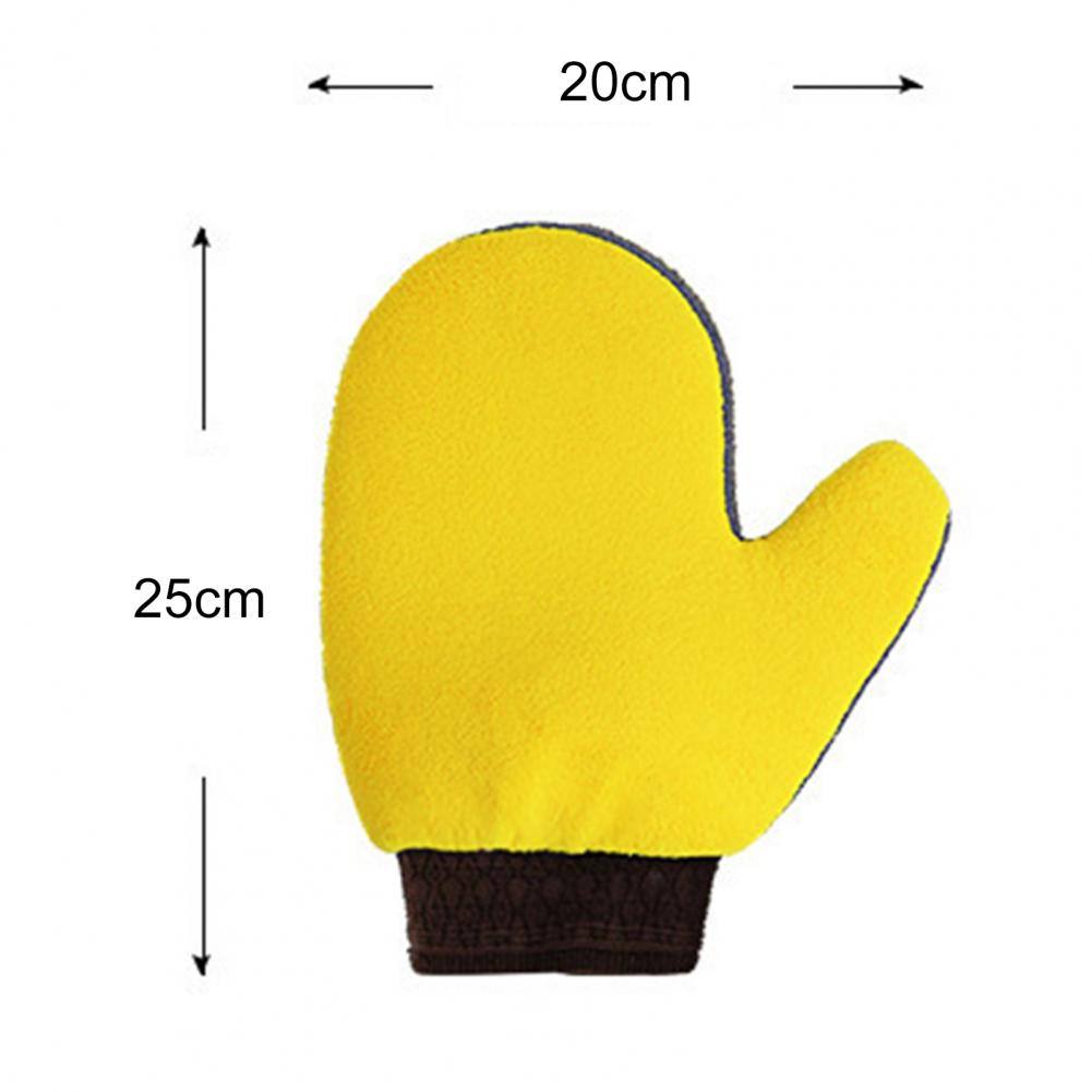 Перчатка для мойки автомобиля Водонепроницаемая Устойчивая к царапинам Утолщенная Мягкая Устойчивая к разрывам Детейлинг автомобиля Коралловый флис Супервпитывающая Ткань для протирки автомобиля