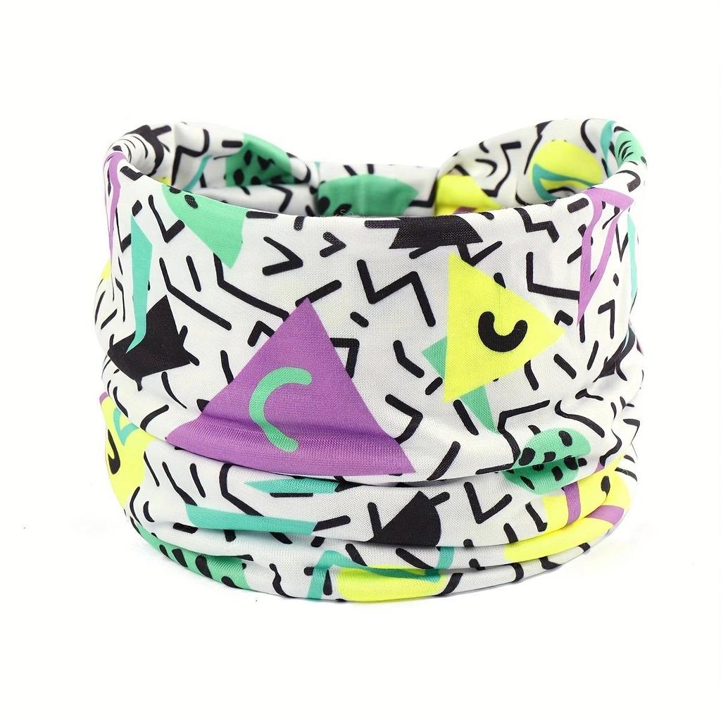 Женская богемная повязка для йоги с узором «кешью» - Впитывающая пот, эластичный хлопковый аксессуар для волос