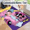 Custom Text Betty Boop Pattern Floor Rug Soft Indoor Carpet Mat Living Room Bedroom