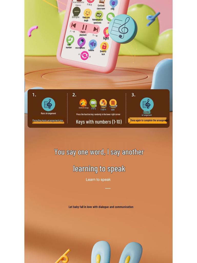 Детский обучающий планшет: Игрушка для раннего развития, просвещения и чтения для малышей