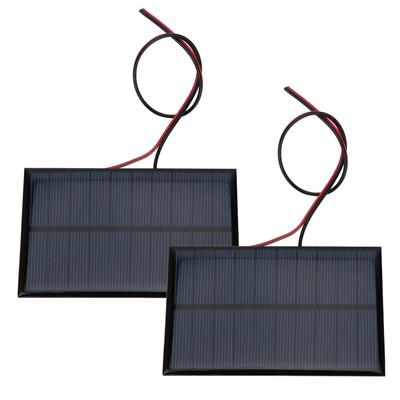 2 шт. Мини модуль солнечной панели Зарядное устройство Аккумулятор DC5V 250мА с длиной кабеля 30см 11.8дюйм