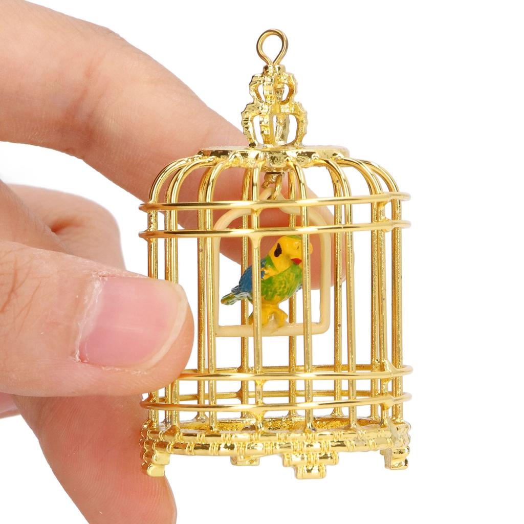 1/12 Metal Dollhouse Birdcage Dollhouse Miniature Bird Cage for 1/12 1/6 Dollhouse Decoration