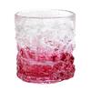 Стакан для виски Kubakasa Ryukyu Glass - Сувенир с Окинавы - Стекло «Коралл Светлячок» - Золотой Красный - Светится в темноте