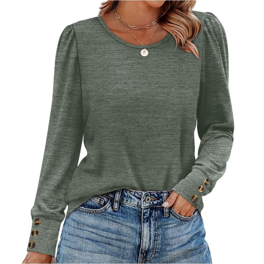 Женский модный однотонный топ с длинным рукавом