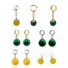 1Pair Anime Dragon Ball Z Earrings Takerlama Super Vegetto Potara Garnish Black Son Goku Zamasu Adornment for Women Men Jewelry