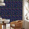 Navy Blue and Blue Flowers Wallpaper for Living Room and Bedroom 50x1000
