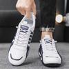 Мужская обувь Легкая ПУ кожа Повседневная обувь Уличные Нескользящие Кроссовки для мужчин На шнуровке Плоская подошва Комфортная Обувь для тренировок Tenis Masculino
