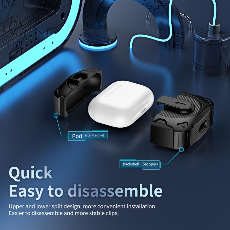 Earphone Cover for 4 Wireless Earbuds Shell Cover Dustproof Housing Case Skin Scratchproof Housing with Hook