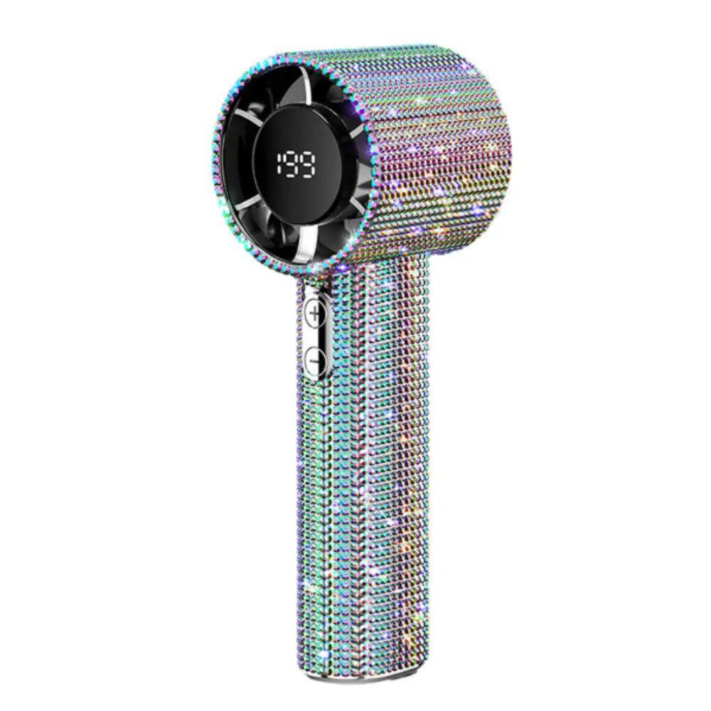 LED Powered Mini Portable Fan Small Size USB Rechargeable Mini Fan Display Use