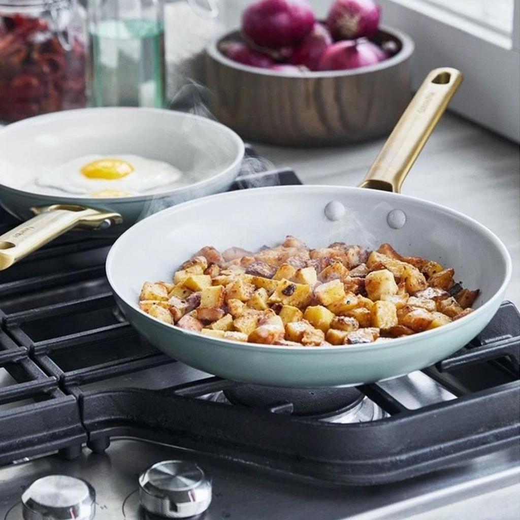 GREENPAN PADOVA FRYING PAN & Wok (28CM) Dishwasher Oven Safe PFAS-Free Smokey Sky Blue