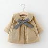 Spring Autumn Kids Jacket For Girls Coat Windbreakers Teenage Outerwear Korean Kids Clothes Bow Trench Coat