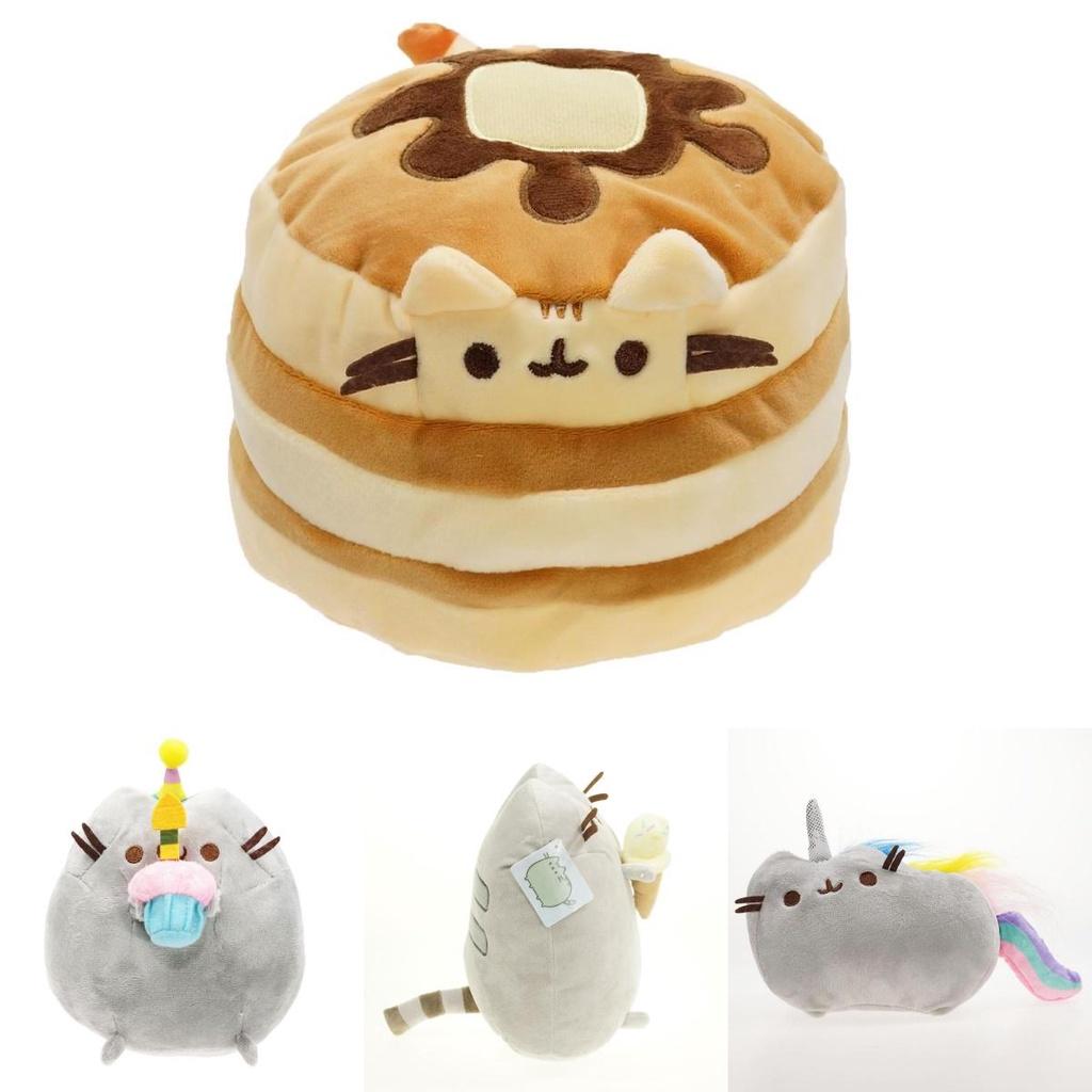 Милая короткошерстная плюшевая игрушка-кошка в стиле мороженого, печенья, пончика, суши или картофельных чипсов