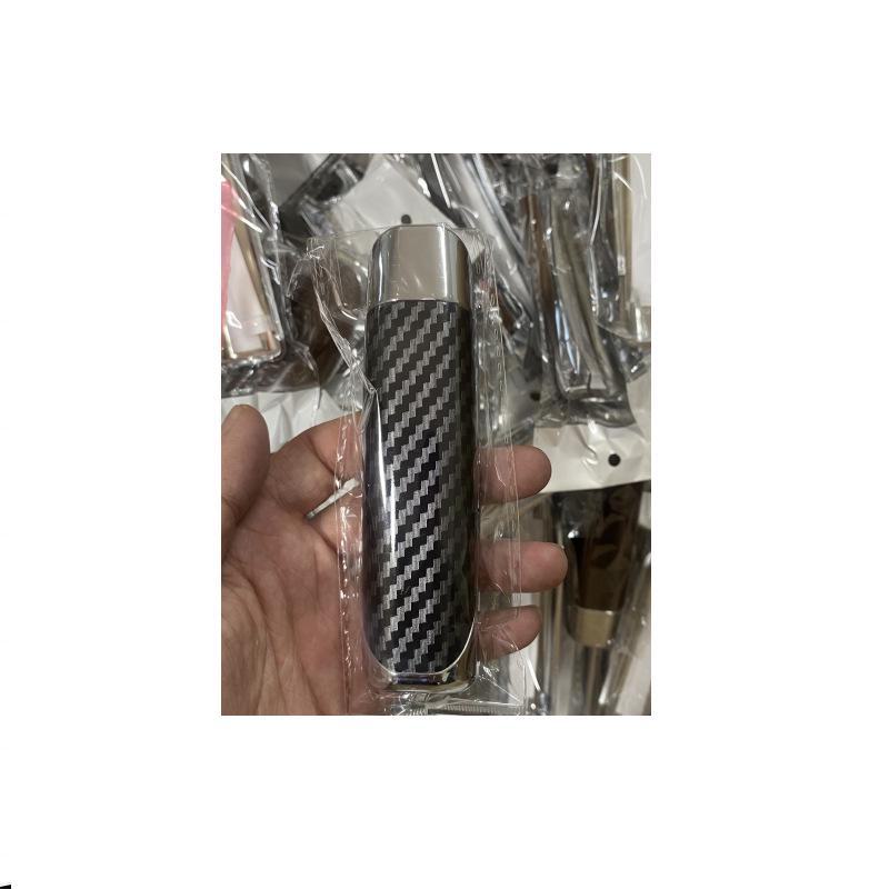 Mahogany Car Handbrake Cover - Carbon Fiber Pattern, Decorative and Protective Cover