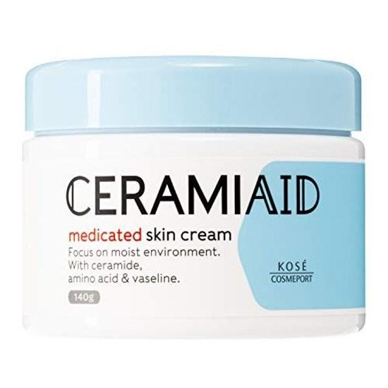 Ceramide Aid KOSE Медицинский крем для кожи 140 г Формула без добавок для страдающих от сильной сухости Без отдушек 140 грамм (х 1)