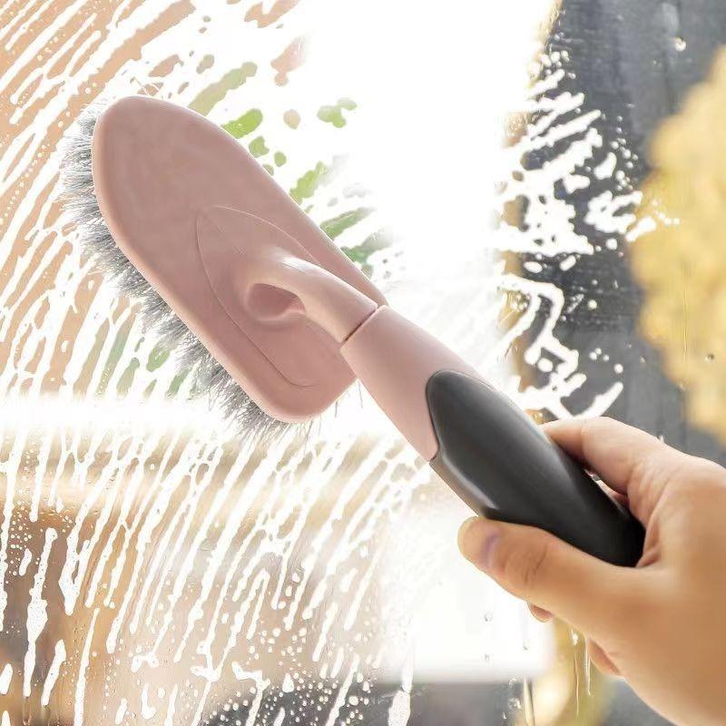 Long Handled Cleaning Brush Floor Brush Gap Brush Multi-functional Cleaning Tool for Household Bathroom Hard Bristles