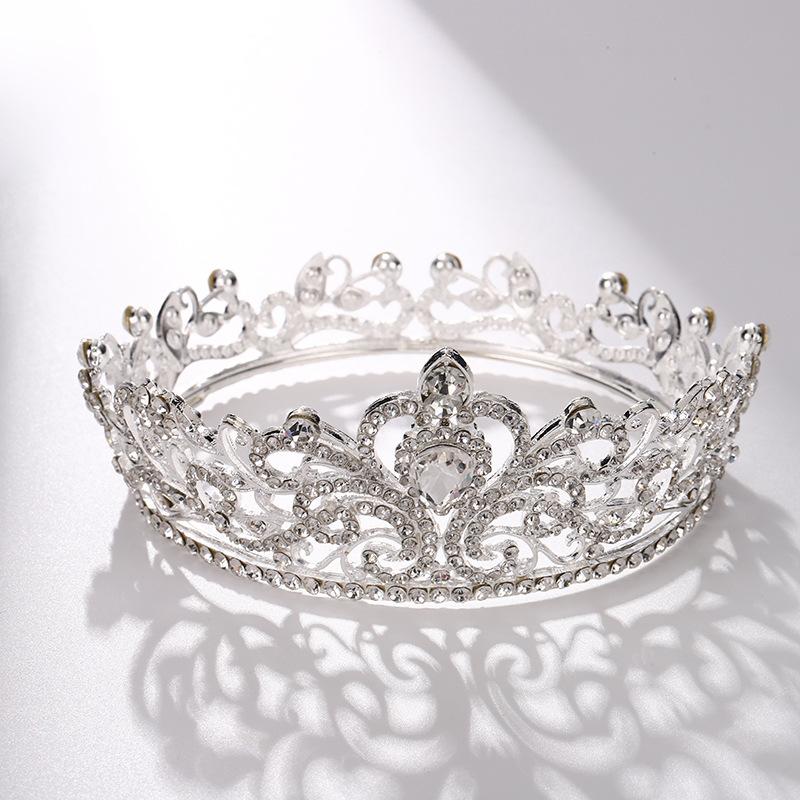 Ретро стиль женские аксессуары для волос в виде короны из сплава свадьба день рождения вечеринка ужин аксессуары для волос алмазные стразы корона аксессуары