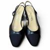 Excellent CHANEL pumps COCO MarkMetal Slingback Strap Leather 35.5 G31318 Used