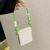 Gradient Color Hard Hinge Full Protection With Colorful Beaded Wrist Strap Phone Case For Samsung Galaxy Z Flip 8 7 FE 6 5 4 3