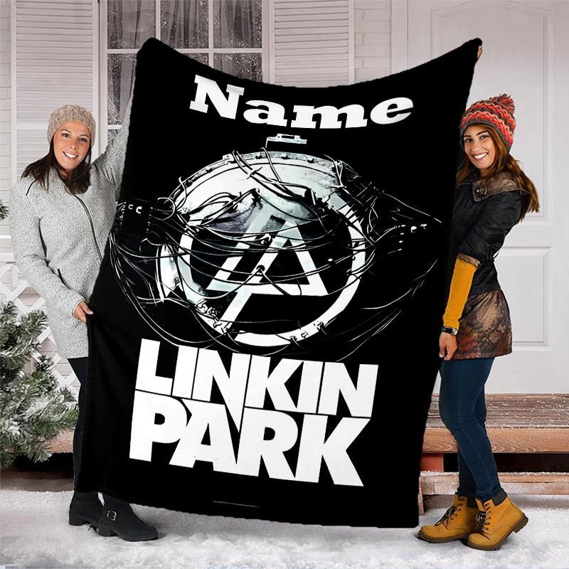 Personalized Custom Name Blanket - Linkin Park Print Design,Blanket for Sofa,Bed,Travel,Camping - Soft and Warm, Great Gift