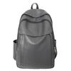 Unisex Solid Backpack Color Pu Material With Padded Straps For School And Trips