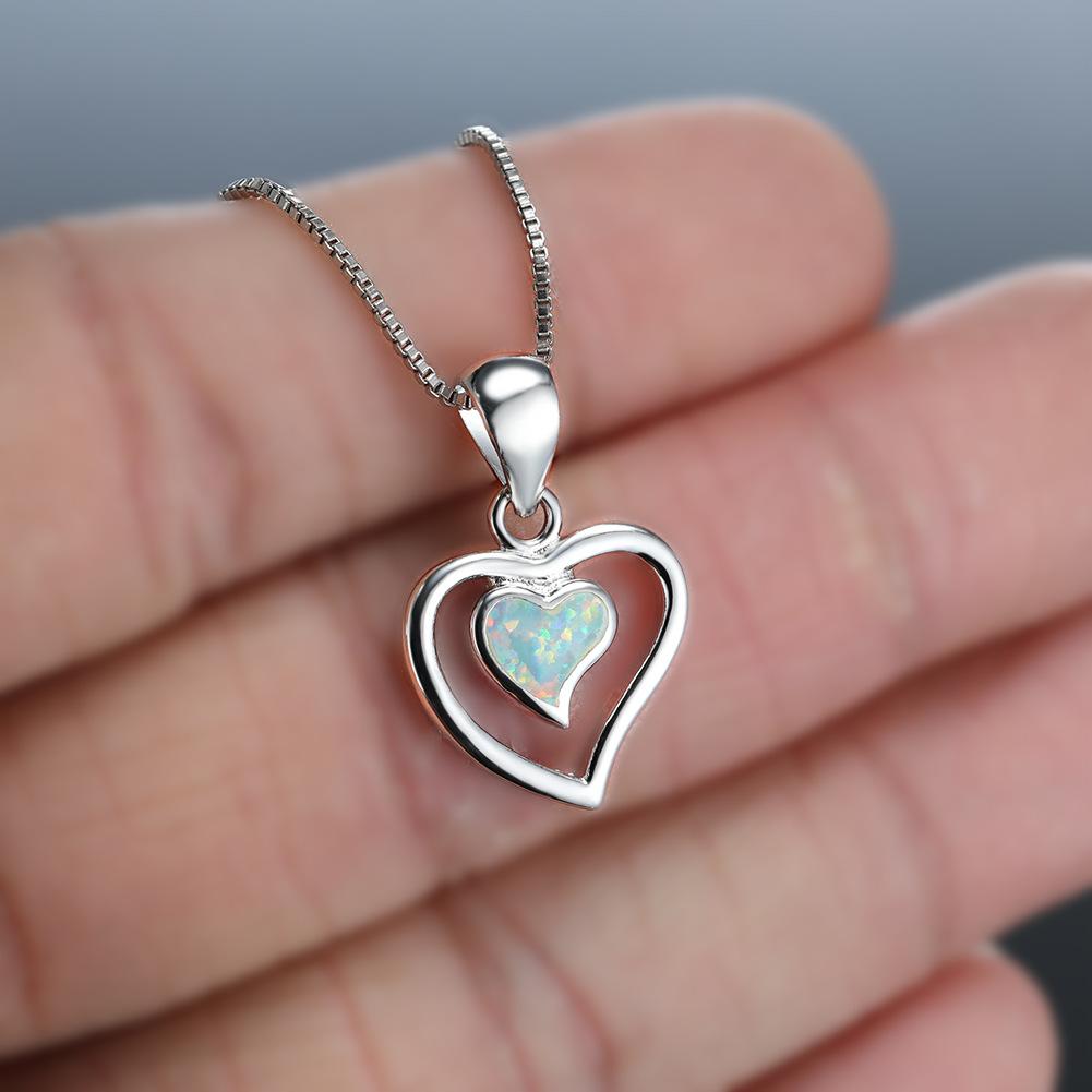 European and American Jewelry Double Heart Design Necklace Womens Design Sense Heart Shaped