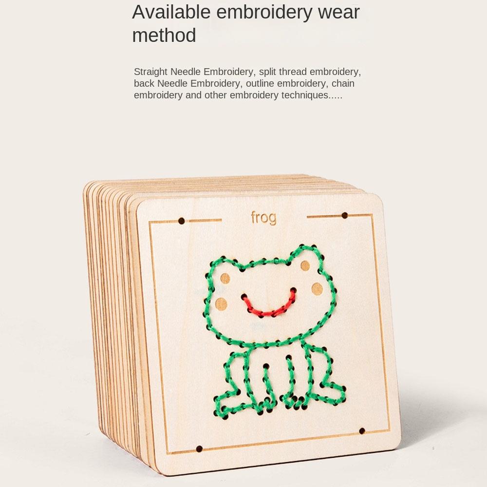 Reusable Threading Painting Toys Colorful Sensory Thread Toy Gifts Threading Board Puzzle Games