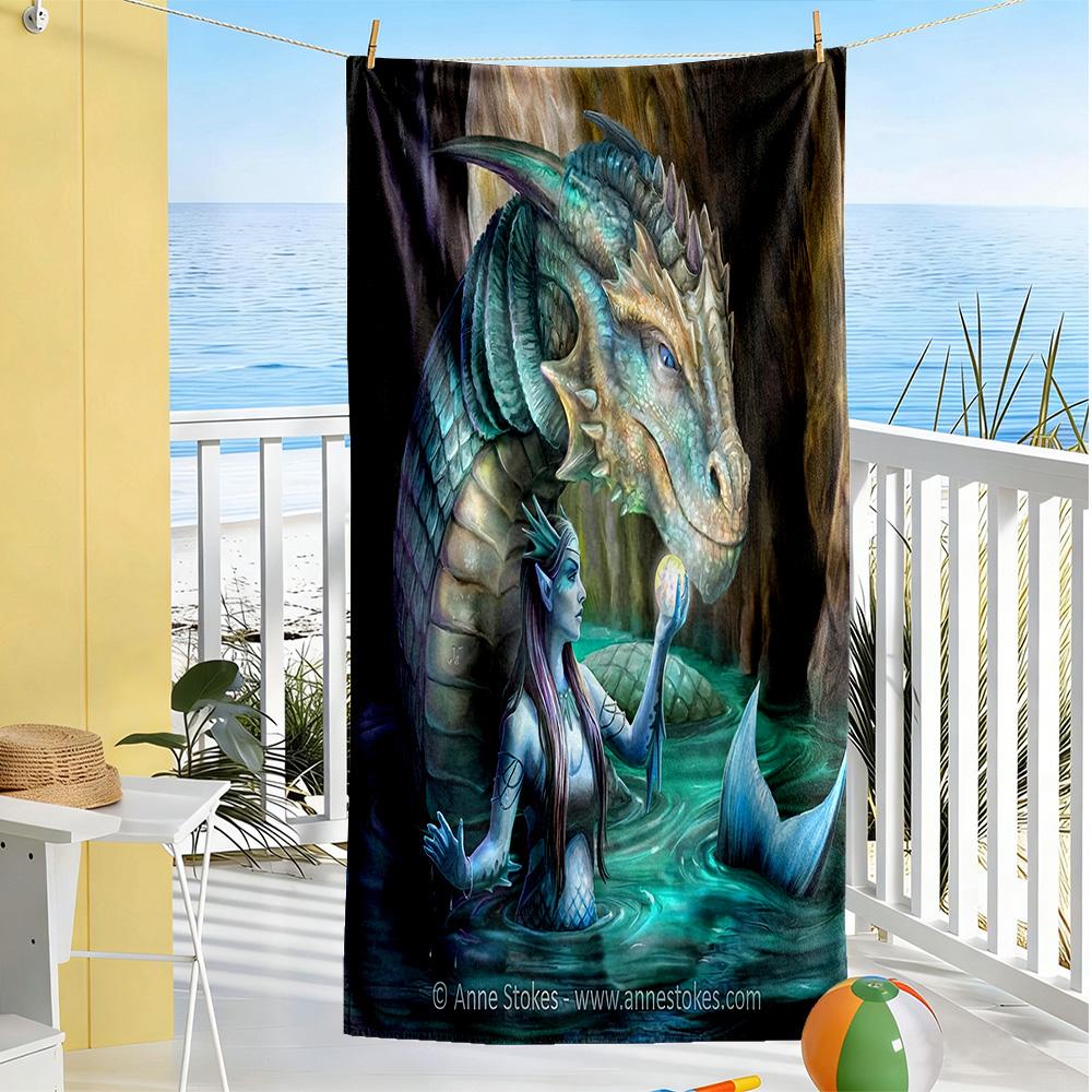 Gothic Style Beach Towel High Absorbency & Quick-Dry Comfortable Lightweight Perfect for Traveling Yoga Camping and Swimming