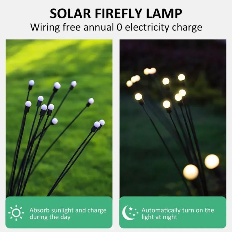Christmas Decoration Solar Powered Firefly Lights Outdoor Waterproof Vibrant Garden Lights Upgraded for Wedding and Garden