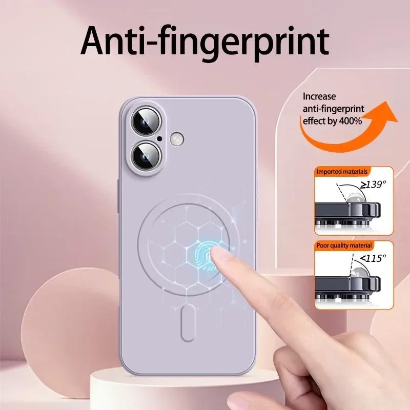 Для iPhone 17 Pro Max 17 Air 17Pro Чехол Магнитная крышка для Mag-safe Жидкий силикон Бархатная подкладка Всесторонняя защита камеры Накладка