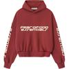 Fear of God Essentials Укороченная свободная толстовка Малиновая Мужские Топы Красная 192HO256901F