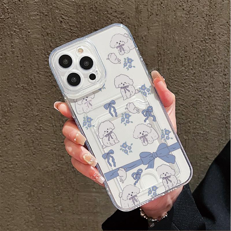 Силиконовый чехол-карман для карт для Oppo Reno 10 11 1F 12F 13F Xiaomi Redmi Note 12 13 iPhone 17 16 15 14 Pro Прозрачный бампер для телефона