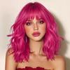 Fashionable Short Curly Wig for Women  Women's Bob Wig with Bangs  Perfect for Anime Cosplay and Everyday Looks