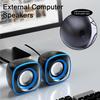 1 пара проводных USB-динамиков, портативный мини-динамик, сабвуфер с USB-кабелем, разъем 3,5, ПК, компьютер, ноутбук, динамик