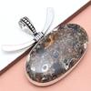 Подвеска Turtella Jasper Gemstone Подарок для нее Серебряные украшения 1,5"