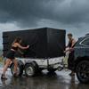 Водонепроницаемый чехол для трейлера-дома на колесах, усиленный, ветрозащитный, для грузового трейлера, защита от дождя, ветра, УФ-излучения, для кемпинга, в холодную погоду