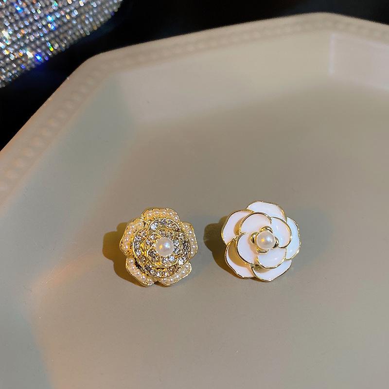 Трендовые серьги 2023 года из серебра с кристаллами и жемчугом высокого класса: Изысканное, Легкая Роскошь Заявление для Женщин