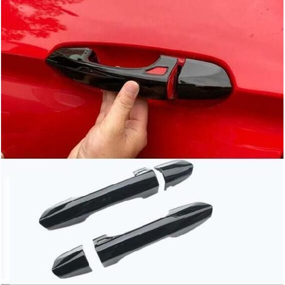 For 2015-2020 Ford Mustang Glossy Black Outer Door Handle Cover Car Trim 4pcs