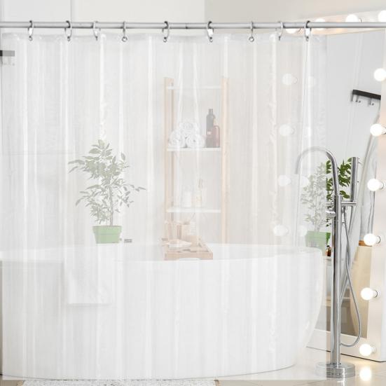 Подкладка для занавески для душа в ванной, водонепроницаемая, многоразовая, простая установка, быстросохнущая, стандартного размера, прозрачная занавеска для душа из PEVA