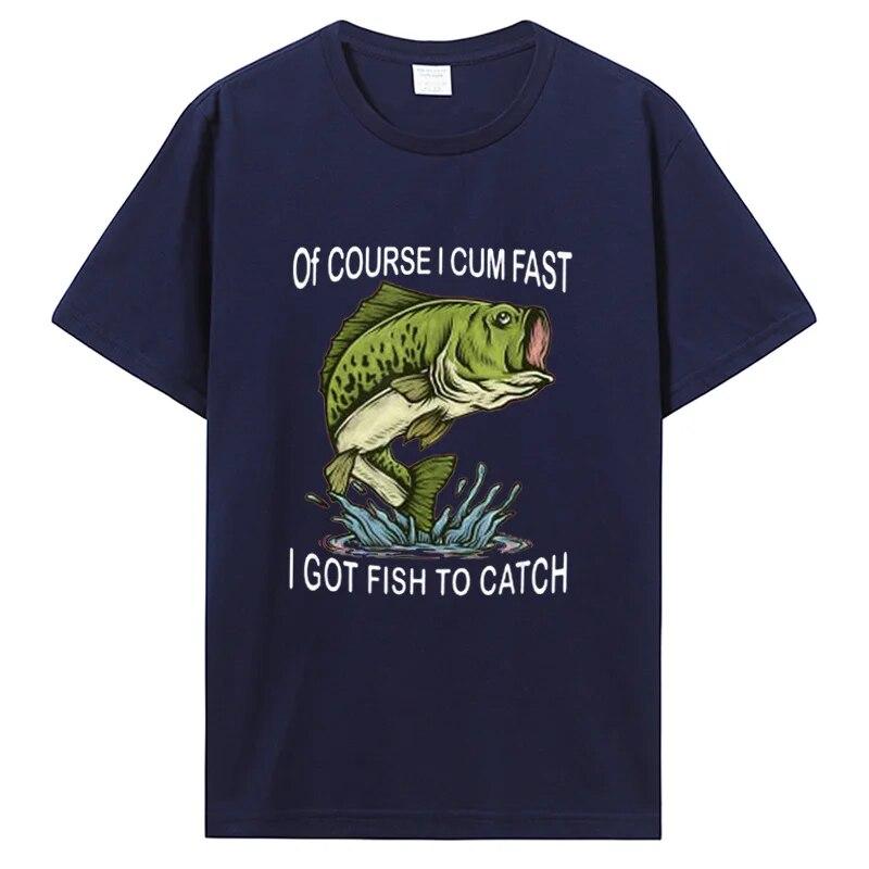 Конечно, я кончаю быстро, мне нужно поймать рыбу | Футболка «Рыбак» Одежда для любителей рыбалки «Рыба» унисекс Футболка с рисунком Топы Одежда больших размеров